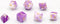HOT Games Dobbelstenen Paars/Wit 7 set Brick.