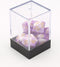 HOT Games Dobbelstenen Paars/Wit 7 set Brick.