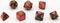 HOT Games Dobbelstenen Rood/Zwart 7 set Brick.