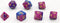 HOT Games Dobbelstenen Roze/Blauw7 set Brick.