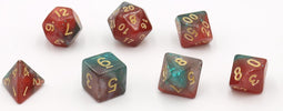 HOT Games Dobbelstenen Stardust Rood/Groen 7set.