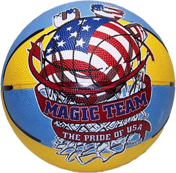 Hot sports Basketbal mini magic team maat 7 geel blauw