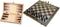 Hot sports Schaak-backgammon klapcassette hout bruin 29x29