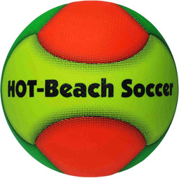 Hot sports Strand voetbal beach groen oranje geel maat 5