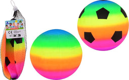 HOT Sports + Toys Bal Regenboog maat 3, 2 stuks in net.