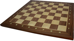 HOT Sports + Toys Schaakbord Noten ingelegd 55mm.55 cm.C+L.