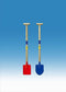 HOT Sports + Toys Schep houten steel / metaal, punt 80 cm.