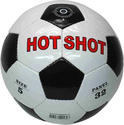 Hot sports Voetbal hot-shot wit zwart maat 5