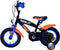 Hot Wheels Kinderfiets - Jongens - 12 inch - Zwart Oranje Blauw - Twee handremmen