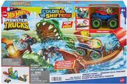 Hot Wheels Monstertrucks - Hongerig Moeras Color Shifters - Racebaan