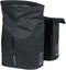 Basil City - Dubbele Fietstas MIK - 28-32 Liter - Zwart - Waterafstotend - Reflectiedetails