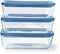 PYREX Pure Glass - Voedselcontainer borosilicaatglas - Luchtdicht deksel - Set van 3 (1,5 l)