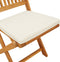 vidaXL - Vouwtuinstoelen - met - Witte - Kussen - 2 - stuks - van - Massief - Acaciahout