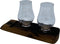 Houder van oude whiskyvaten voor 2 whiskyglazen (exclusief glaswerk) - Darach Scotland