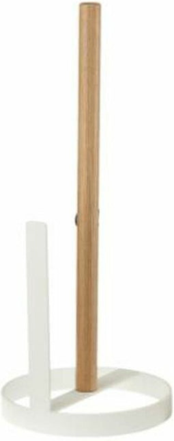 Houder voor keukenpapier DKD Home Decor 13 x 13 x 31,5 cm Natuurlijk Metaal Wit Pijnboom