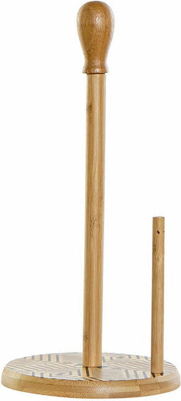 Houder voor keukenpapier DKD Home Decor Zwart Natuurlijk Bamboe 16,5 x 16,5 x 35 cm