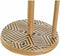 Houder voor keukenpapier DKD Home Decor Zwart Natuurlijk Bamboe 16,5 x 16,5 x 35 cm