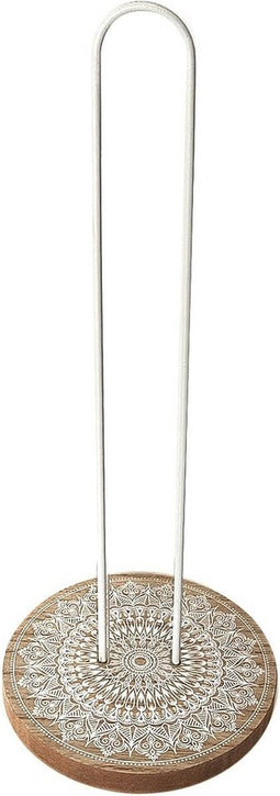 Houder voor keukenpapier Versa Mandala Metaal Staal Hout MDF 13 x 31 x 13 cm