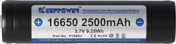 Houdkracht 16650 of 17650 min. 1980 mAh, max. 2500 mAh 3,6 V - 3,7 V Li-ion batterij beschermde positieve pool verhoogt UR16650ZTA