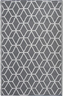 Esschert Design Buitenkleed 180X121 Cm Grijs En Wit Oc24