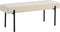 House Nordic Bankje Swindon Bouclé Wit 100x36x42,5cm