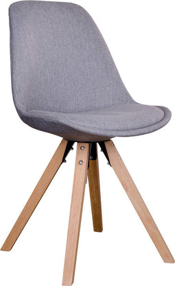 House Nordic Bergen Eetkamerstoel - Lichtgrijs Hout - Set van 2