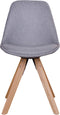 House Nordic Bergen Eetkamerstoel - Lichtgrijs Hout - Set van 2