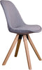 House Nordic Bergen Eetkamerstoel - Lichtgrijs Hout - Set van 2