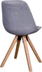 House Nordic Bergen Eetkamerstoel - Lichtgrijs Hout - Set van 2