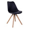 House Nordic Bergen Eetkamerstoel - Zwart & Naturel - Set Van 2