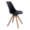 House Nordic Bergen Eetkamerstoel - Zwart & Naturel - Set Van 2