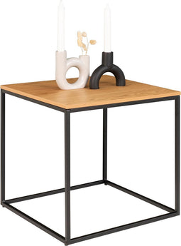 House-Nordic-Bijzettafel-Avery-eikenkleurig-en-zwart