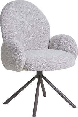 House Nordic Eetkamerstoel Lana Swivel - Bouclé - Zand