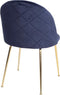 House Nordic Geneve Eetkamerstoel Velvet - Blauw Messing - Set van 2