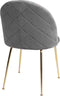 House Nordic Geneve Eetkamerstoel Velvet - Grijs Messing - Set van 2