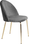 House Nordic Geneve Eetkamerstoel Velvet - Grijs Messing - Set van 2