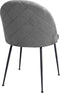 House Nordic Geneve Eetkamerstoel Velvet - Grijs Zwart - Set van 2