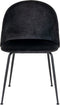 House Nordic Geneve Eetkamerstoel Velvet - Zwart Zwart - Set van 2
