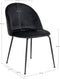 House Nordic Geneve Eetkamerstoel Velvet - Zwart Zwart - Set van 2