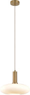 House Nordic Hanglamp Chelsea Wit Glas Rond Brass