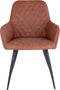 House Nordic Harbo Eetkamerstoel Vegan Leer Bruin - Set van 2