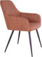 House Nordic Harbo Eetkamerstoel Vegan Leer Bruin - Set van 2