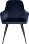 House Nordic Harbo Eetkamerstoel Velvet Blauw - Set van 2