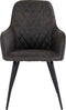 House Nordic Harbo Eetkamerstoel Velvet Donkergrijs - Set van 2