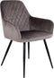 House Nordic Harbo Eetkamerstoel Velvet Grijs - Set van 2