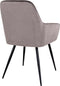 House Nordic Harbo Eetkamerstoel Velvet Grijs - Set van 2