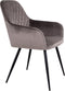 House Nordic Harbo Eetkamerstoel Velvet Grijs - Set van 2