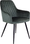 House Nordic Harbo Eetkamerstoel Velvet Groen - Set van 2