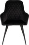 House Nordic Harbo Eetkamerstoel Velvet Zwart - Set van 2