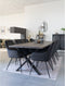 House Nordic Harbo Eetkamerstoel Velvet Zwart - Set van 2